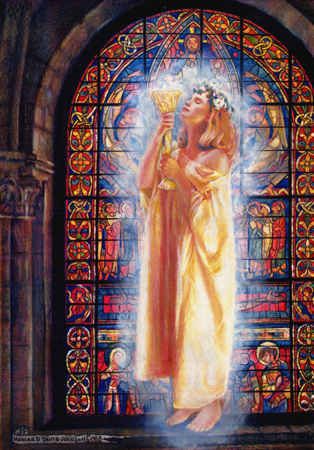 The Grail Maiden | Artist: Howard David Johnson, 1988