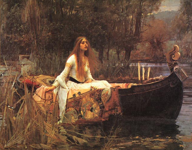 Painting: The Lady of Shalott by John William Waterhouse, 1888.