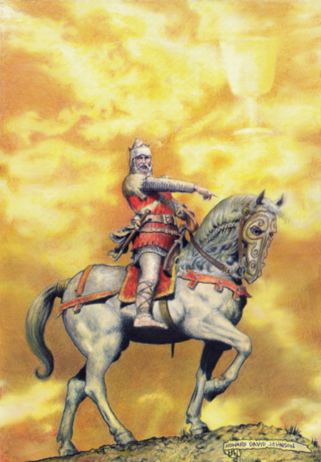 King Arthur, the Holy Grail. Artist: H.D. Johnson